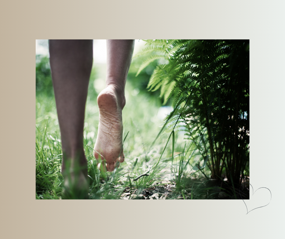 Barfuß durch feuchtes Gras gehen – Verbindung zur Erde und sich selbst