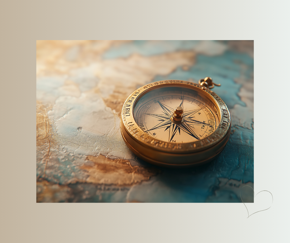 Kompass auf Karte – Orientierung finden, wenn stille Trauer das Jahr bewegt